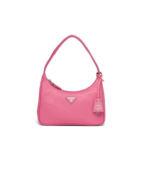 prada pink nylon bag|prada pink rhinestone bag.